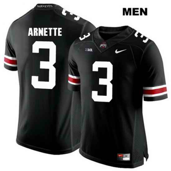 Damon Arnette White Font Ohio State Buckeyes Stitched Authentic Mens Nike  3 Black College Football Jersey Jersey